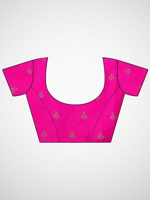 magenta printed saree with blouse - 17433689 - Standard Image - 3