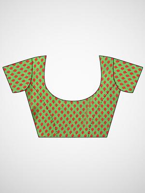bordered printed saree with blouse - 17433691 - Standard Image - 3