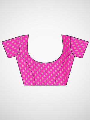 bordered printed saree with blouse - 17433692 - Standard Image - 3