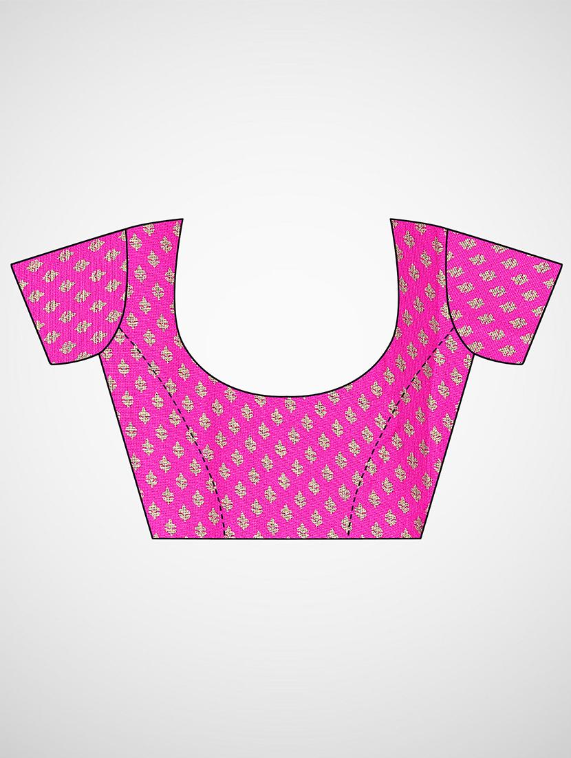 bordered printed saree with blouse - 17433692 - Zoom Image - 3