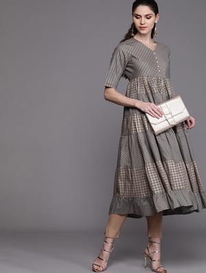 printed anarkali kurta - 17433876 - Standard Image - 4