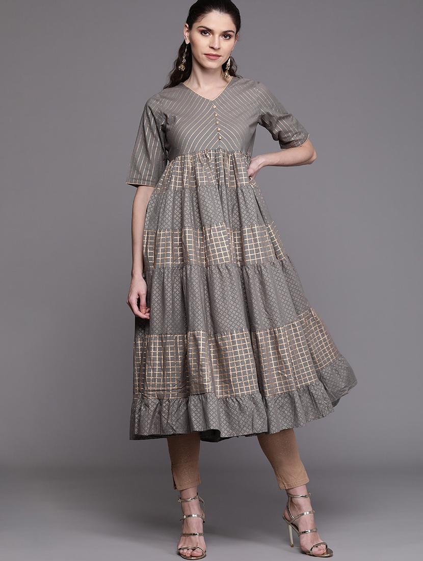 printed anarkali kurta - 17433876 - Zoom Image - 1