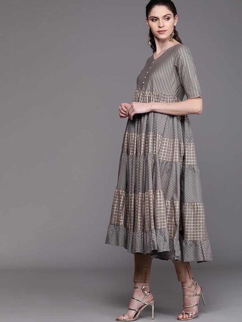 printed anarkali kurta - 17433876 - Zoom Image - 2