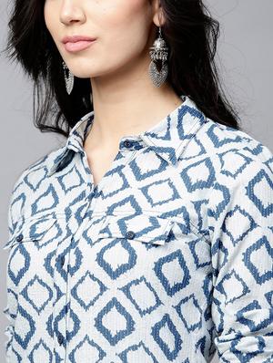 navy cotton straight kurta - 17433938 - Standard Image - 5