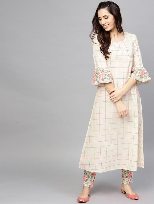 round a-line kurta - 17433969 - Standard Image - 1