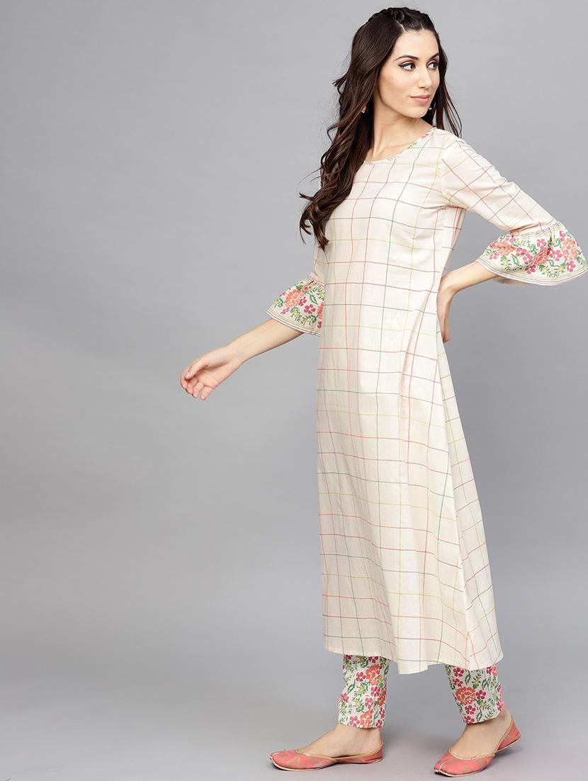 round a-line kurta - 17433969 - Zoom Image - 2