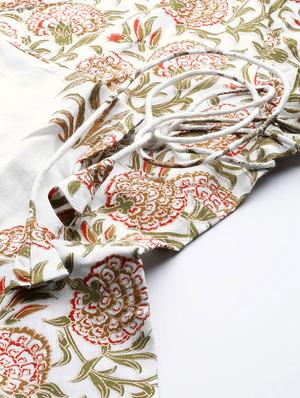 white cotton anarkali kurta - 17434066 - Standard Image - 5