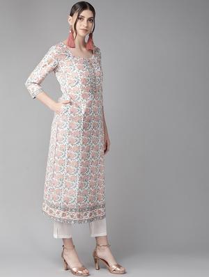 floral straight kurta - 17434074 - Standard Image - 2