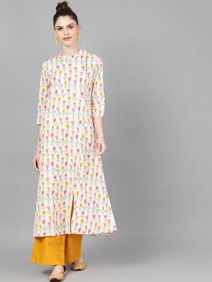 floral a-line kurta - 17434113 - Standard Image - 2