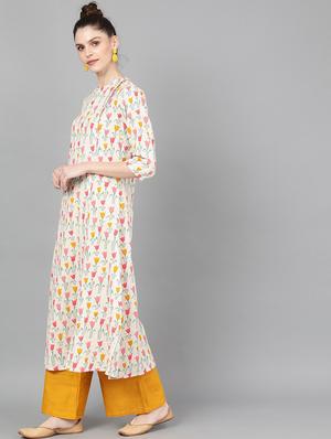 floral a-line kurta - 17434113 - Standard Image - 4