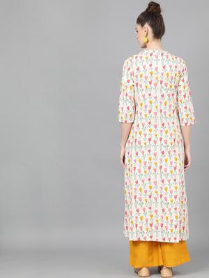 floral a-line kurta - 17434113 - Standard Image - 5
