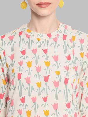 floral a-line kurta - 17434113 - Standard Image - 7