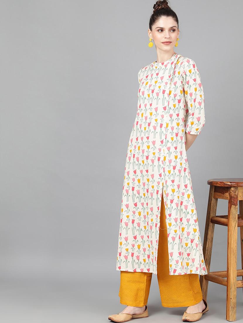 floral a-line kurta - 17434113 - Zoom Image - 6