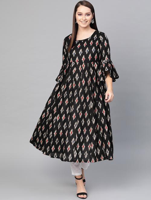 ikat print anarkali kurta - 17434248 - Standard Image - 1