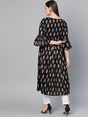ikat print anarkali kurta - 17434248 - Standard Image - 3