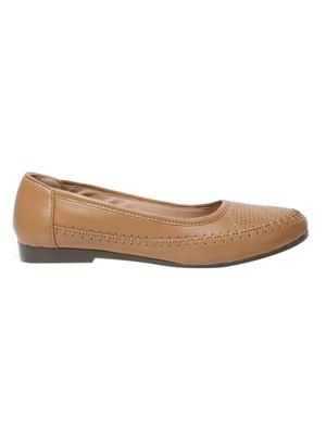 beige pu slip on ballerina - 17434295 - Standard Image - 2