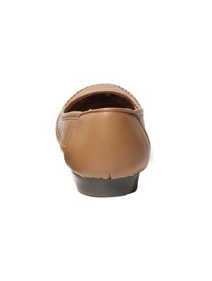 beige pu slip on ballerina - 17434295 - Standard Image - 3
