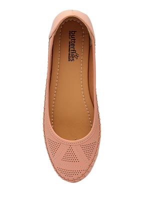 pink pu slip on ballerina - 17434297 - Standard Image - 4