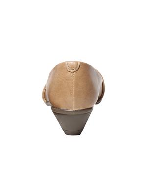 beige pu slip on ballerina - 17434298 - Standard Image - 3