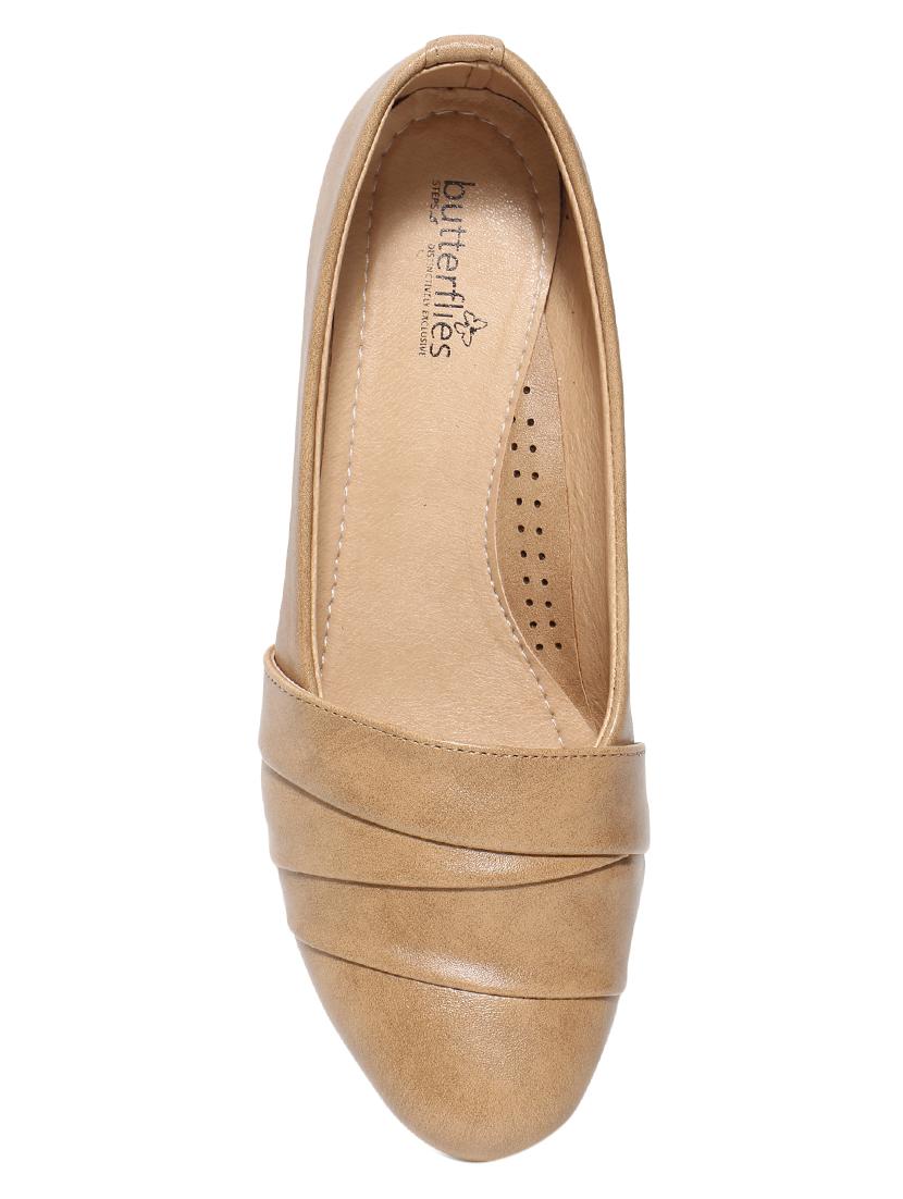 beige pu slip on ballerina - 17434298 - Zoom Image - 4