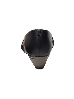 black pu slip on ballerina - 17434299 - Standard Image - 3