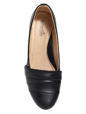 black pu slip on ballerina - 17434299 - Standard Image - 4