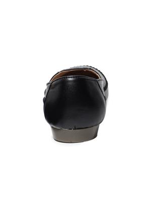 black pu slip on ballerina - 17434303 - Standard Image - 3