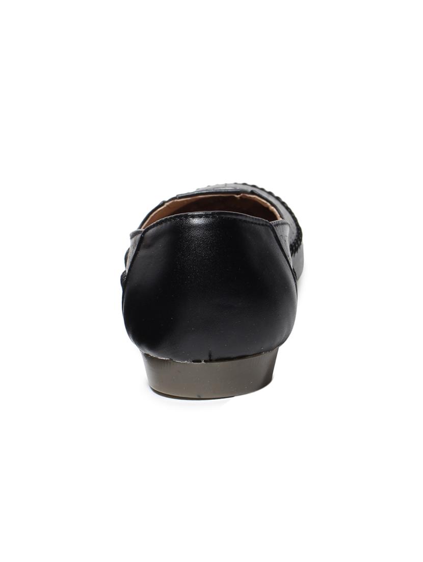 black pu slip on ballerina - 17434303 - Zoom Image - 3