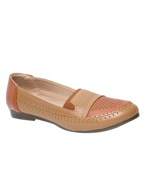beige pu slip on ballerina - 17434305 - Standard Image - 1