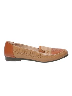beige pu slip on ballerina - 17434305 - Standard Image - 2