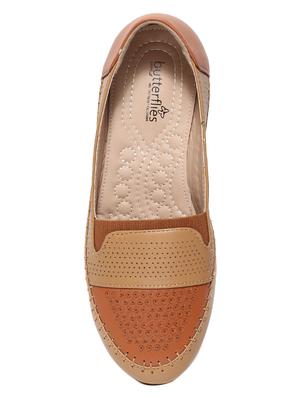 beige pu slip on ballerina - 17434305 - Standard Image - 4