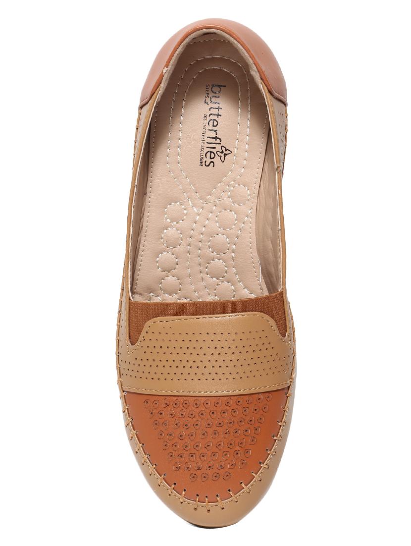 beige pu slip on ballerina - 17434305 - Zoom Image - 4