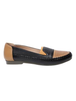 black pu slip on ballerina - 17434306 - Standard Image - 2