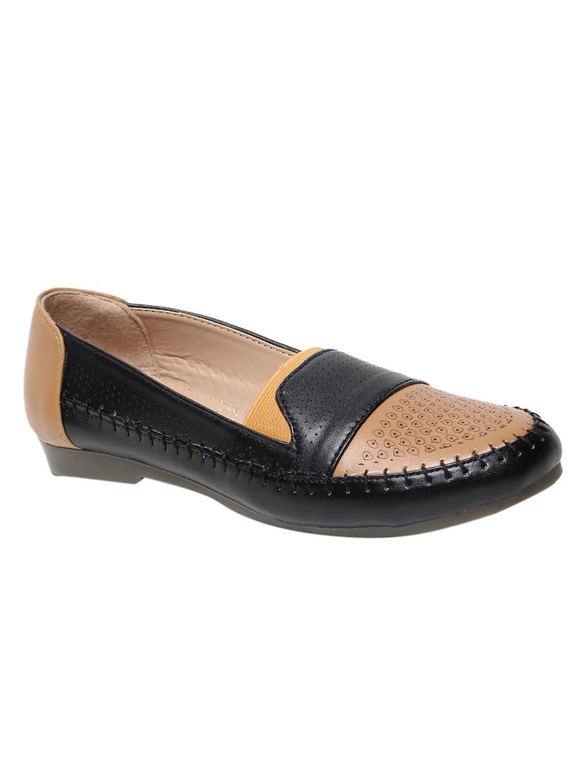black pu slip on ballerina - 17434306 - Zoom Image - 1
