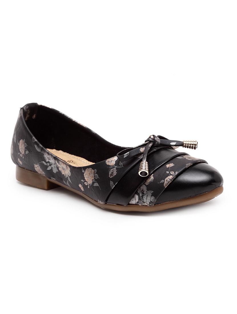black pu slip on ballerina - 17434315 - Zoom Image - 1