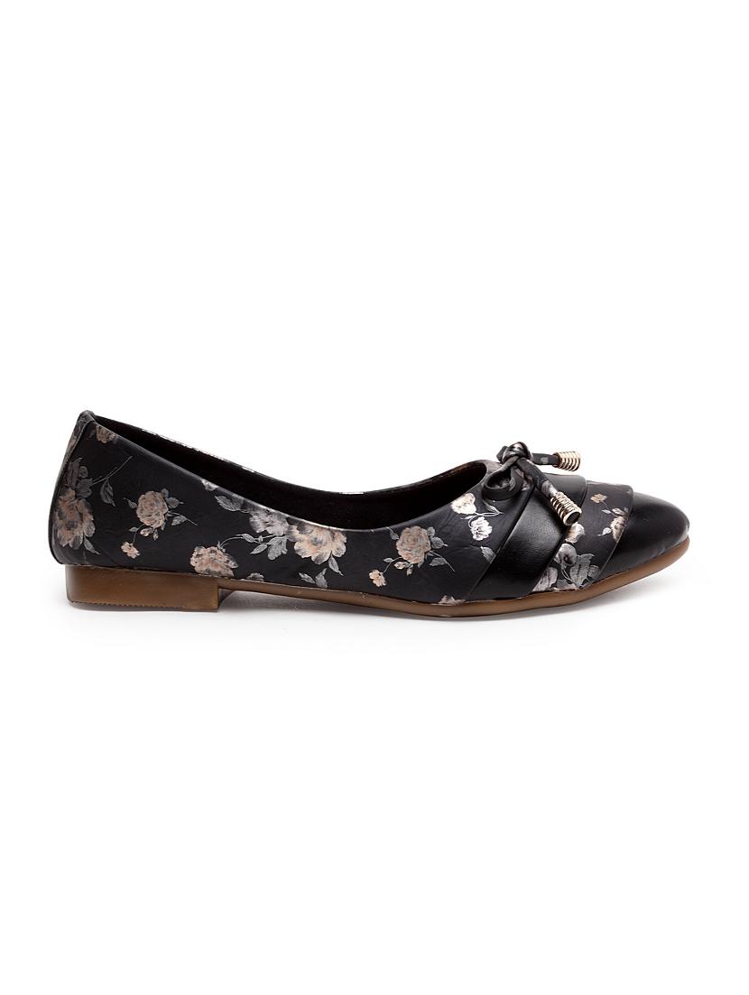 black pu slip on ballerina - 17434315 - Zoom Image - 2