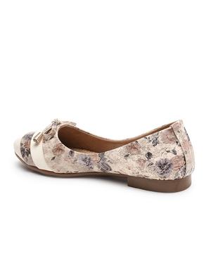 white pu slip on ballerina - 17434316 - Standard Image - 3