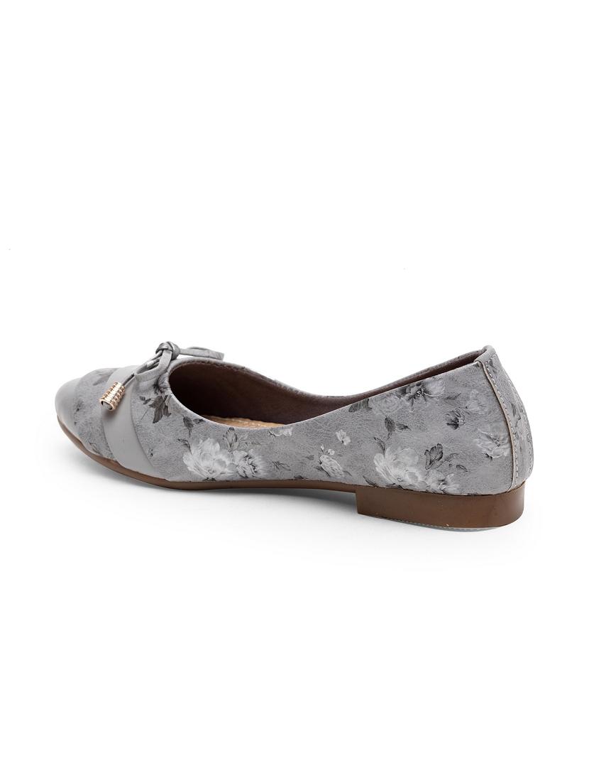 grey pu slip on ballerina - 17434317 - Zoom Image - 3