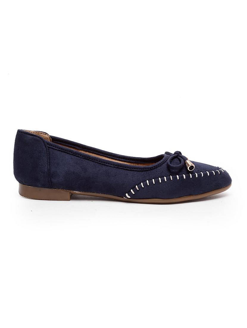 blue pu slip on ballerina - 17434323 - Zoom Image - 2