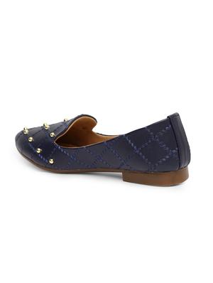 blue pu slip on ballerina - 17434325 - Standard Image - 3