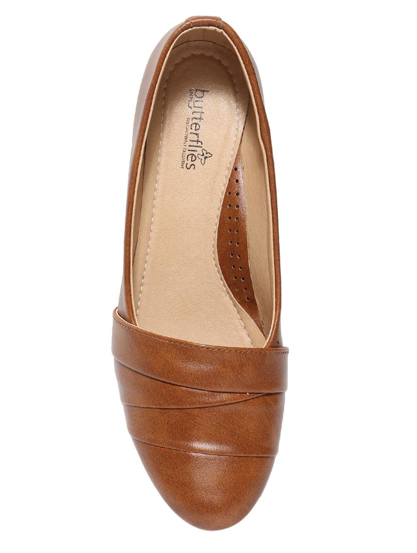 tan pu slip on ballerina - 17434336 - Zoom Image - 4