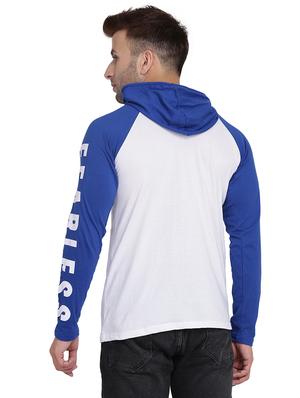 white printed color block hooded t-shirt - 17434368 - Standard Image - 4