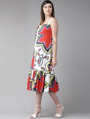 white viscose aline dress - 17434401 - Standard Image - 2