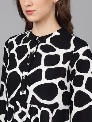 printed a-line dress - 17434406 - Standard Image - 4