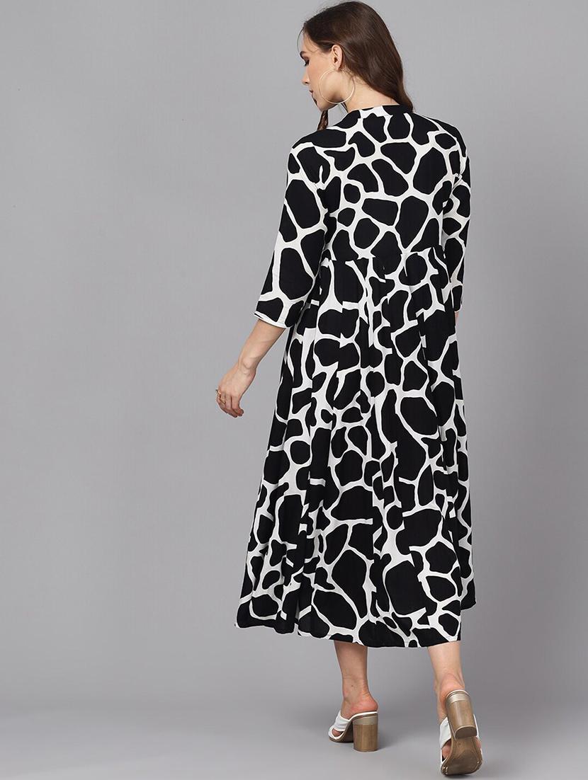 printed a-line dress - 17434406 - Zoom Image - 3