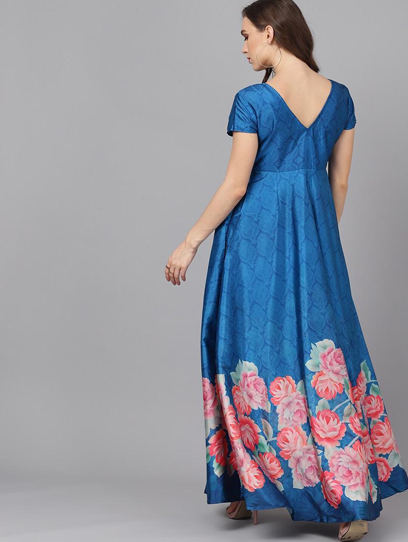 v-neck floral maxi dress - 17434411 - Zoom Image - 4