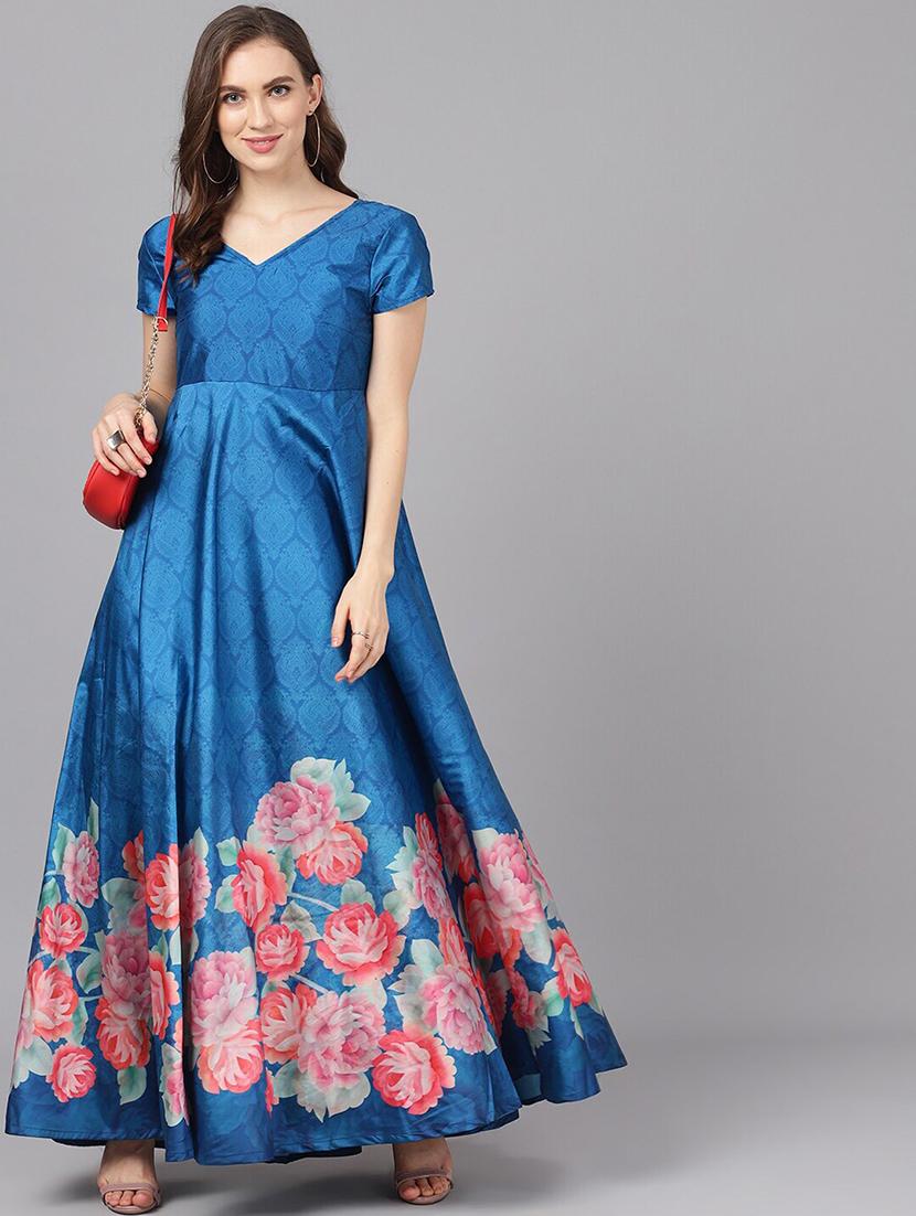 v-neck floral maxi dress - 17434411 - Zoom Image - 5