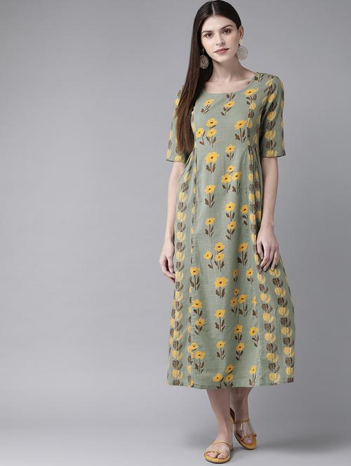 round neck floral dress - 17434538 - Standard Image - 1