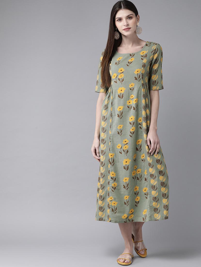 round neck floral dress - 17434538 - Zoom Image - 1