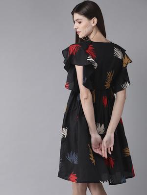 floral print a-line dress - 17434553 - Standard Image - 3